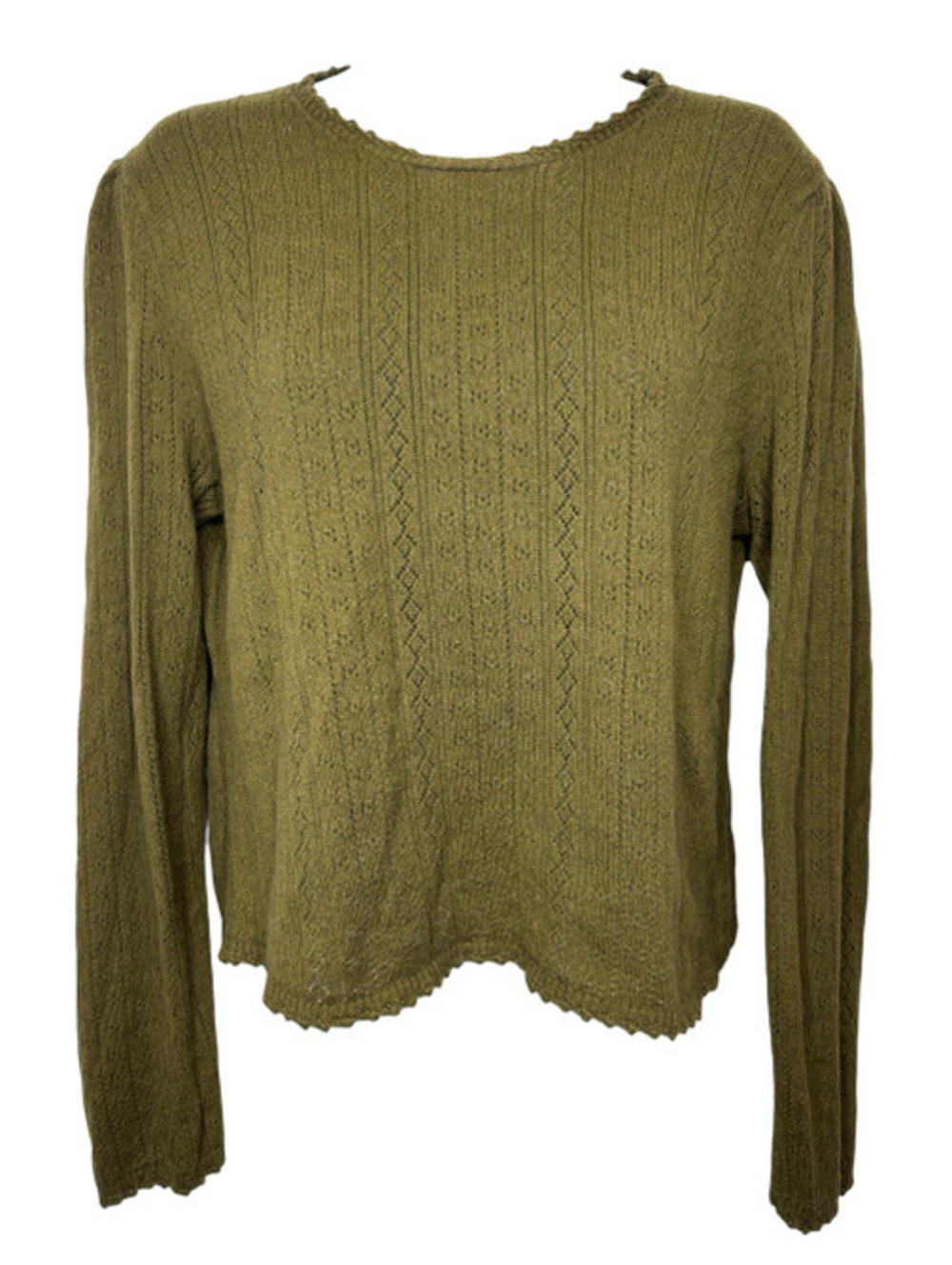Doen Pointelle Olive T-Shirt